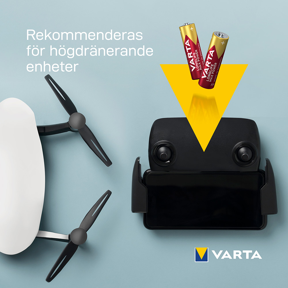 Batteri VARTA Alkaliska Max Power LR6/AA 4-Pack