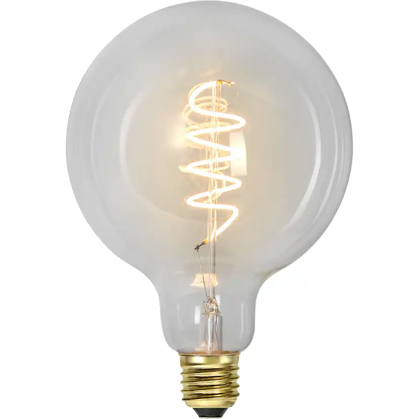 LED-lampa Star Trading E27 G125 Decoled Spiral Klar 3-step Memory Dimbar 4W