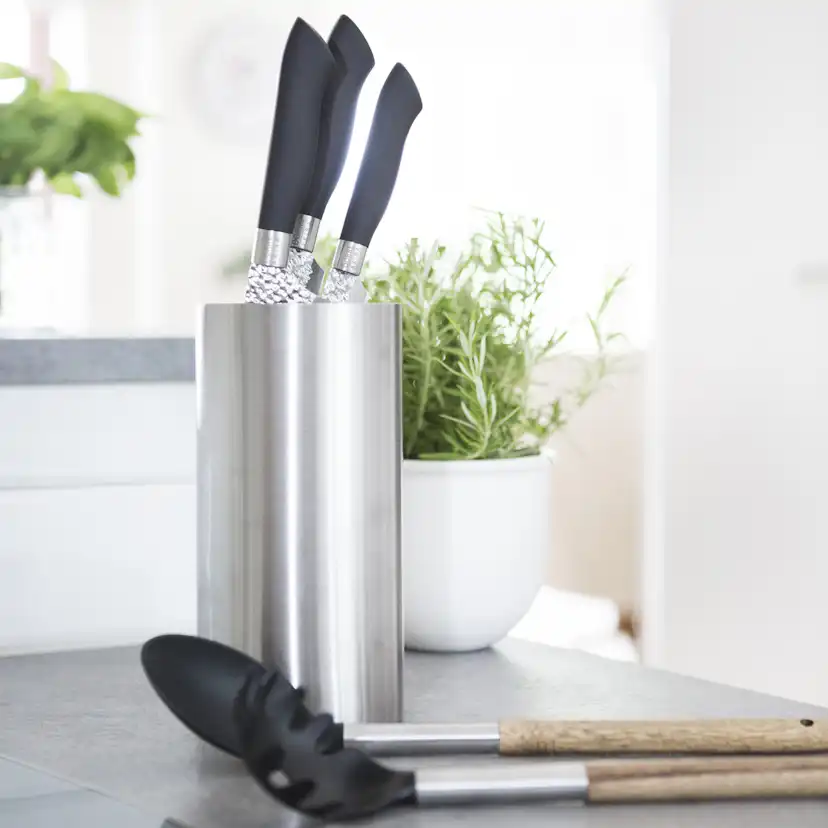 Universal knivblock 23 cm Silver