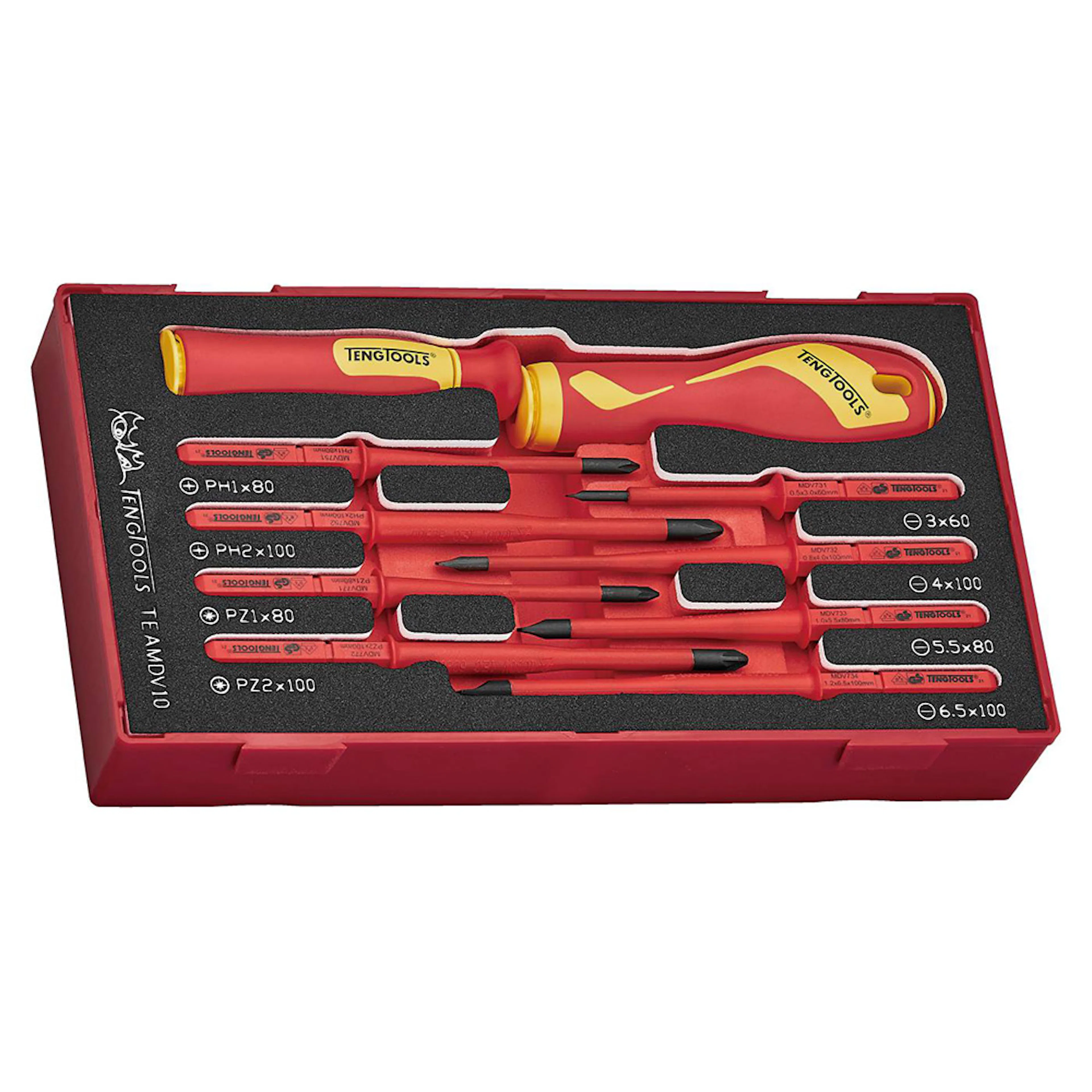 Skruvmejselsats Teng Tools TEAMDV10 1000V