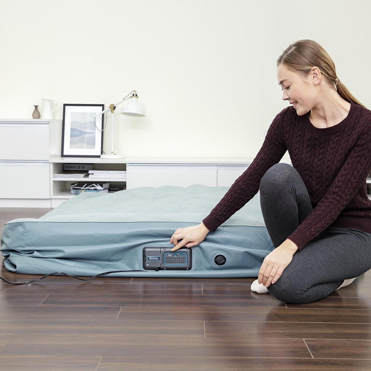 Madrass Bestway Tritech Queen Airbed Med App-styrning