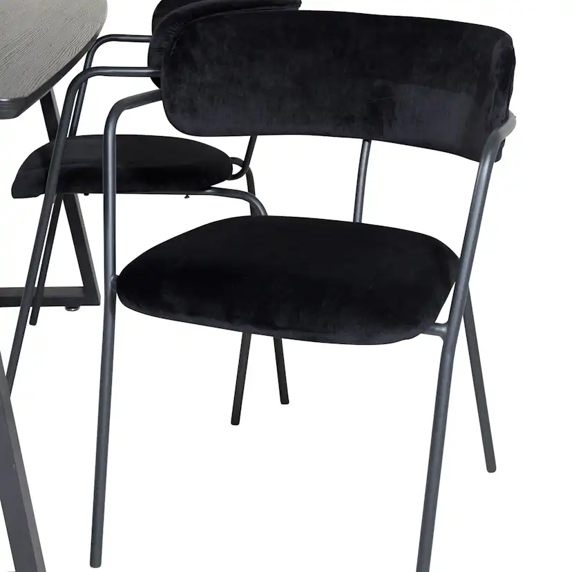 Matgrupp Venture Home Ina med 4 Aris Stolar Sammet