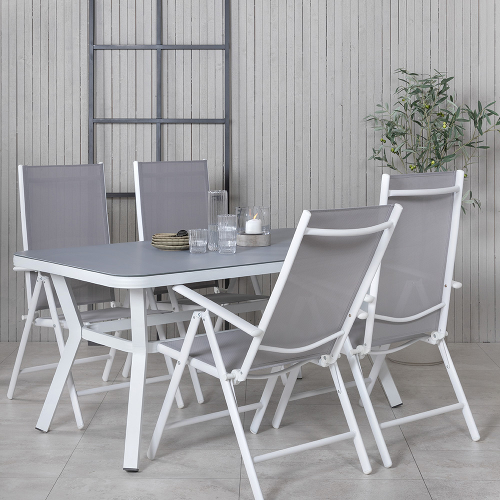 Matgrupp Venture Home Vyn med 4 Bend Matstolar