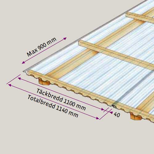Halle Plattan Opal L= 2500 LxB 2500x1140 mm
