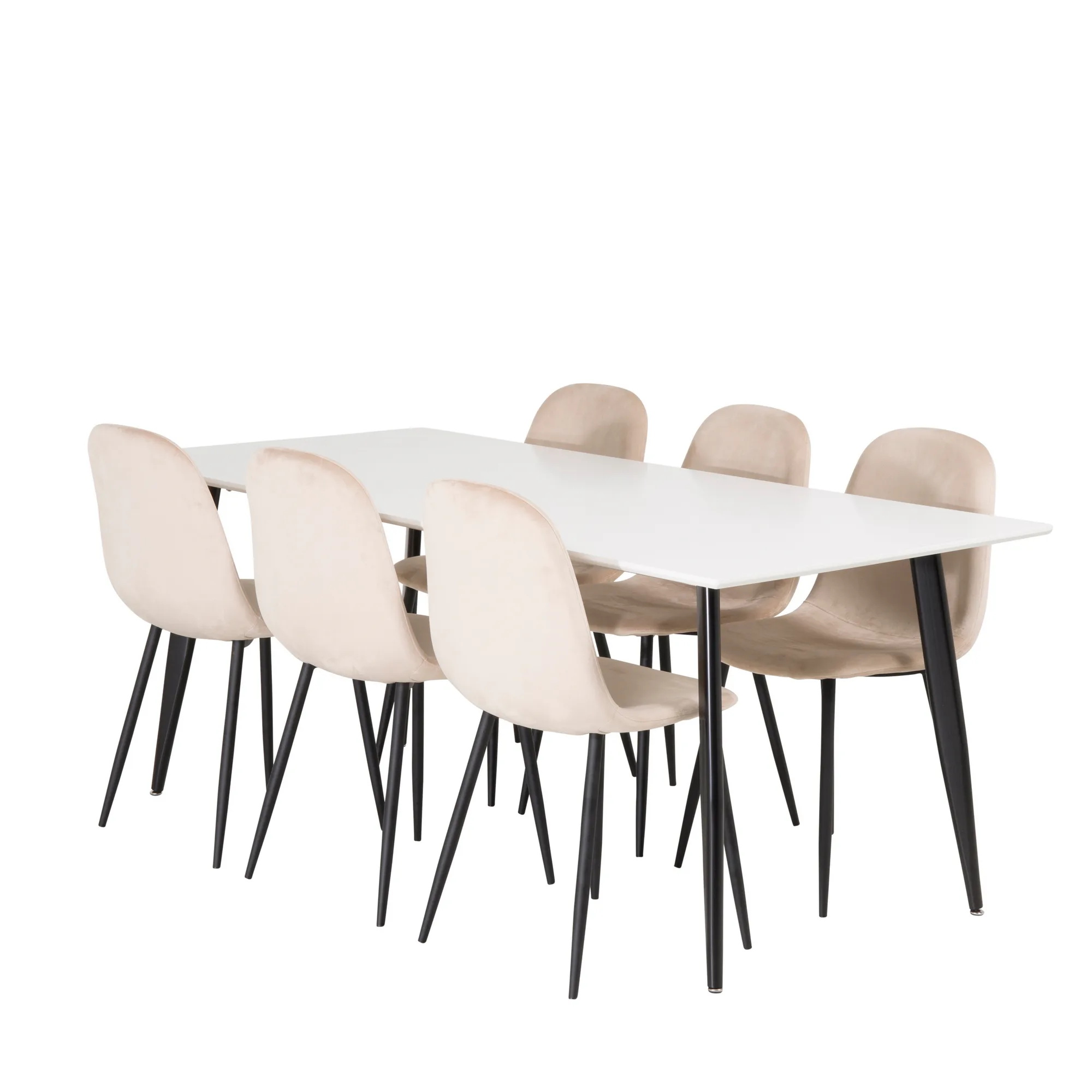 Matgrupp Venture Home Pobbie med 6 Stolar Sammet