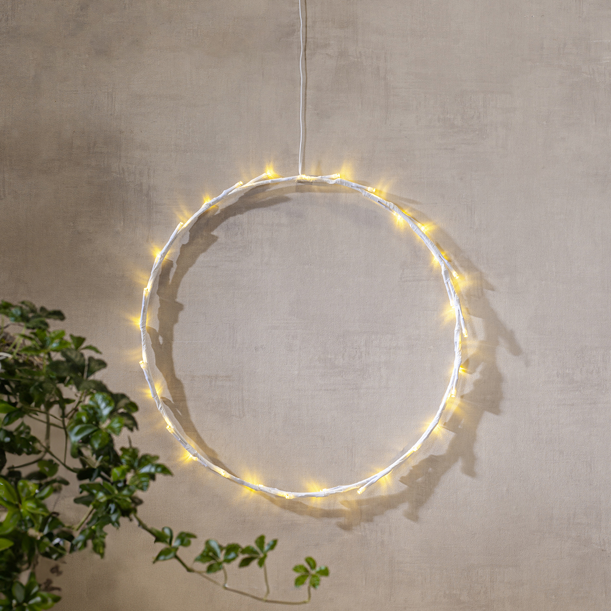 Hängande Dekoration Star Trading Crispy Krans LED
