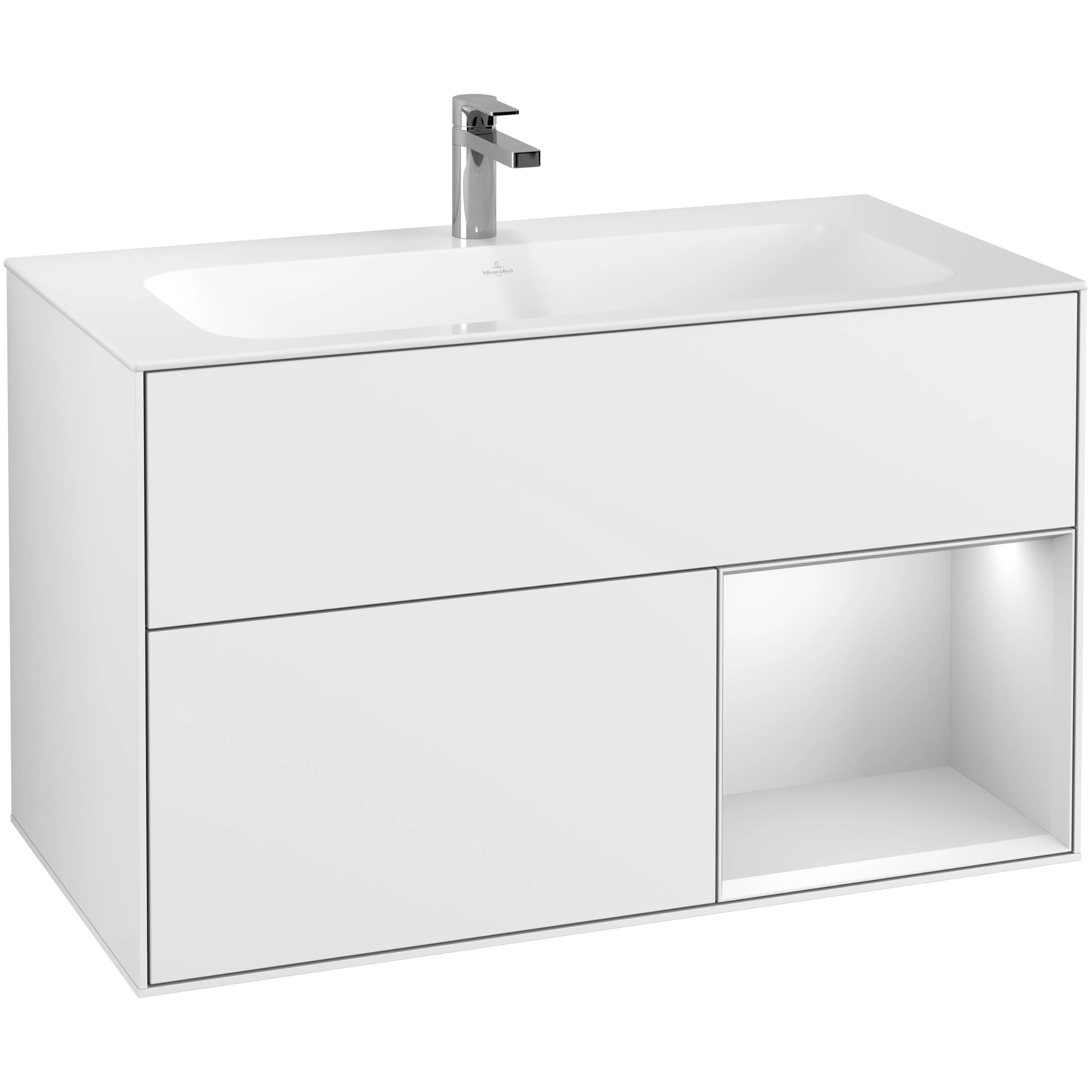 Tvättställsskåp Villeroy & Boch Finion med 2 Lådor och Hylla för Inbyggt Tvättställ