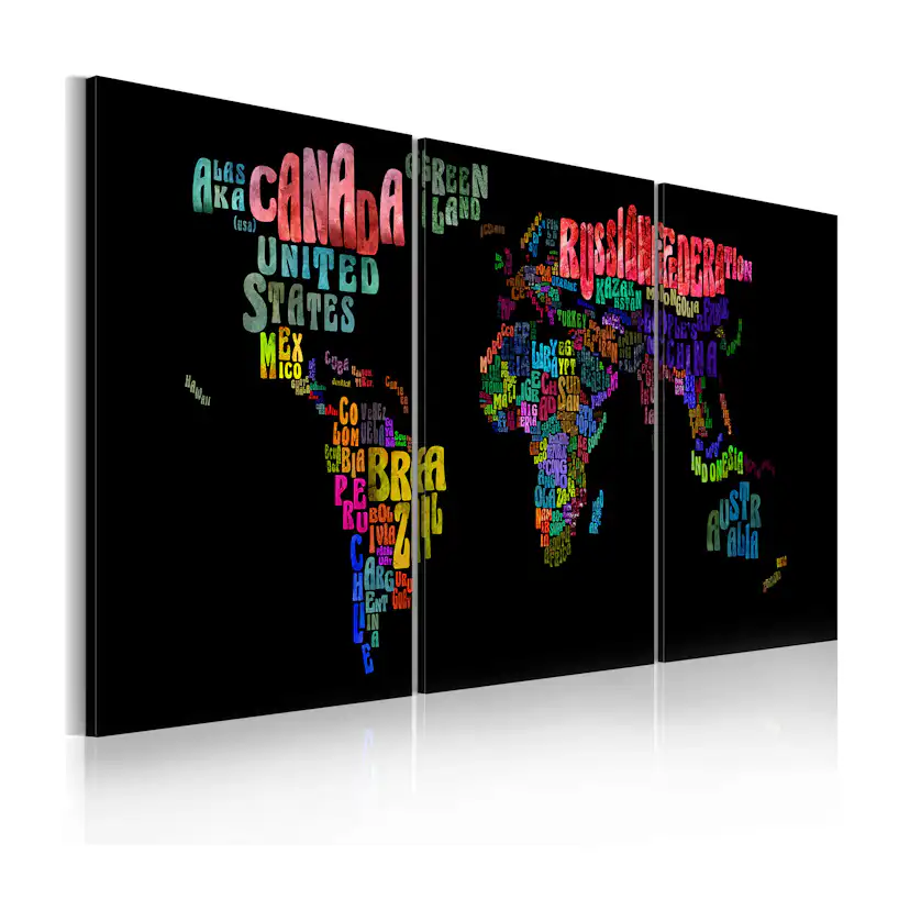 Tavla Arkiio Text Världskarta