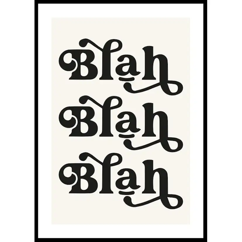 Poster Gallerix Blah Blah Blah
