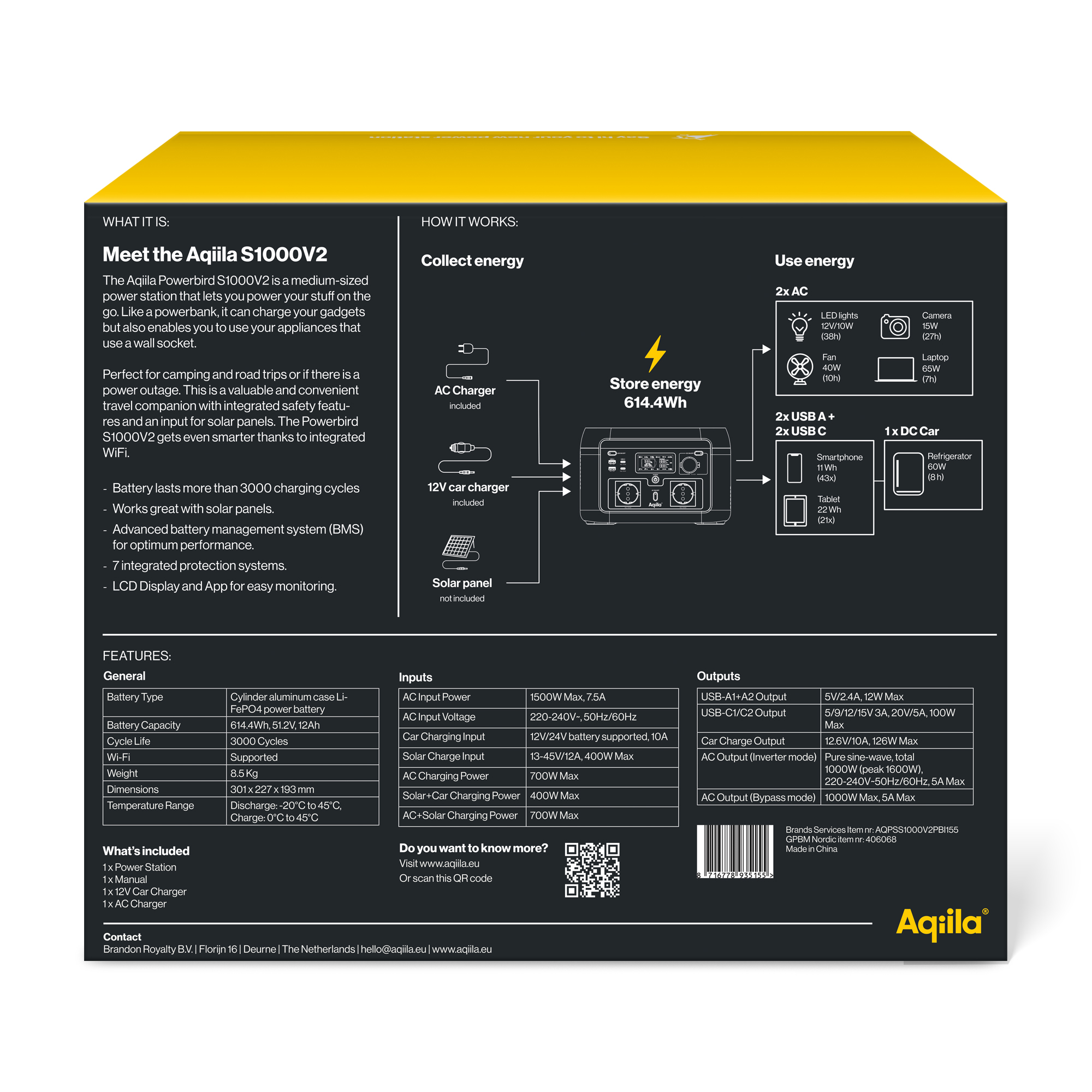 Powerstation Aqiila Powerbird 1000W
