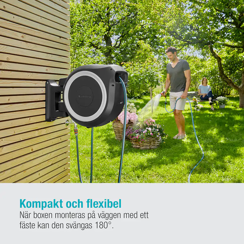 Slangbox Gardena RollUp XL Med Bevattningsmunstycke