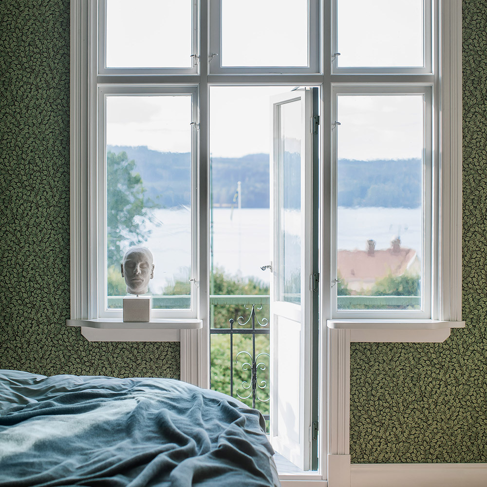 Tapet Boråstapeter Falsterbo III Hazel 7663 EasyUp, Mönstrad Grön