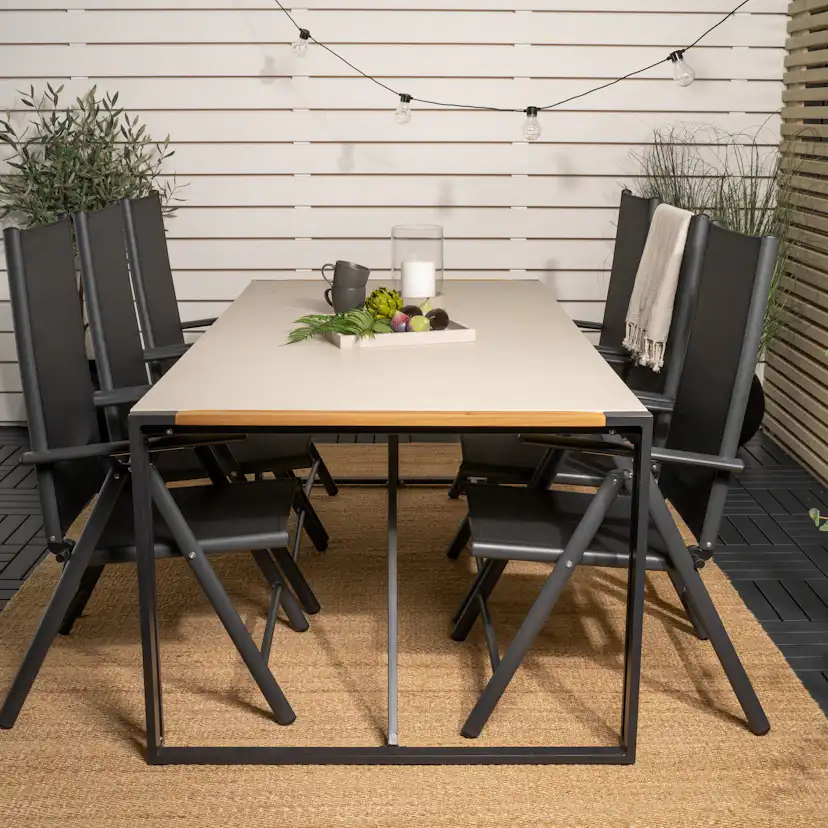 Matgrupp Venture Home Texas Matgrupp Utomhus 200cm med 6 Break Positionsstolar