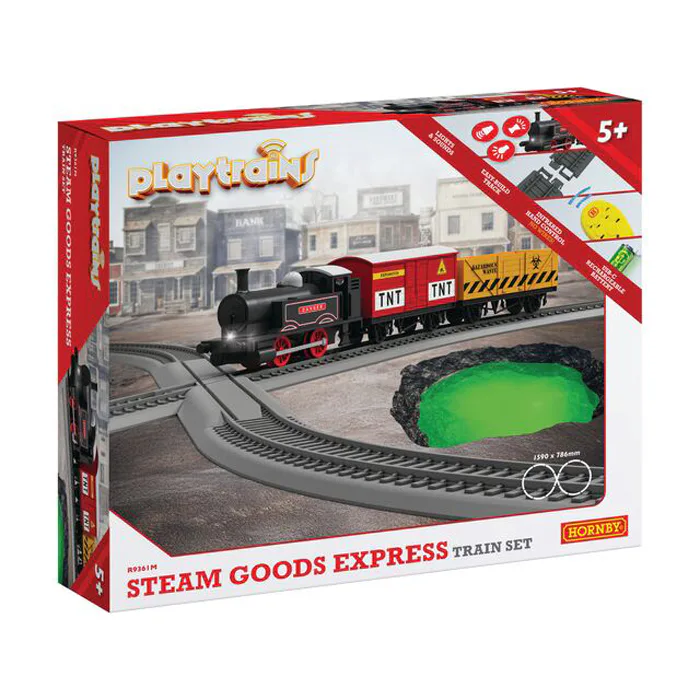 Modelljärnväg Hornby Steam Goods Express Battery Powered Train Set