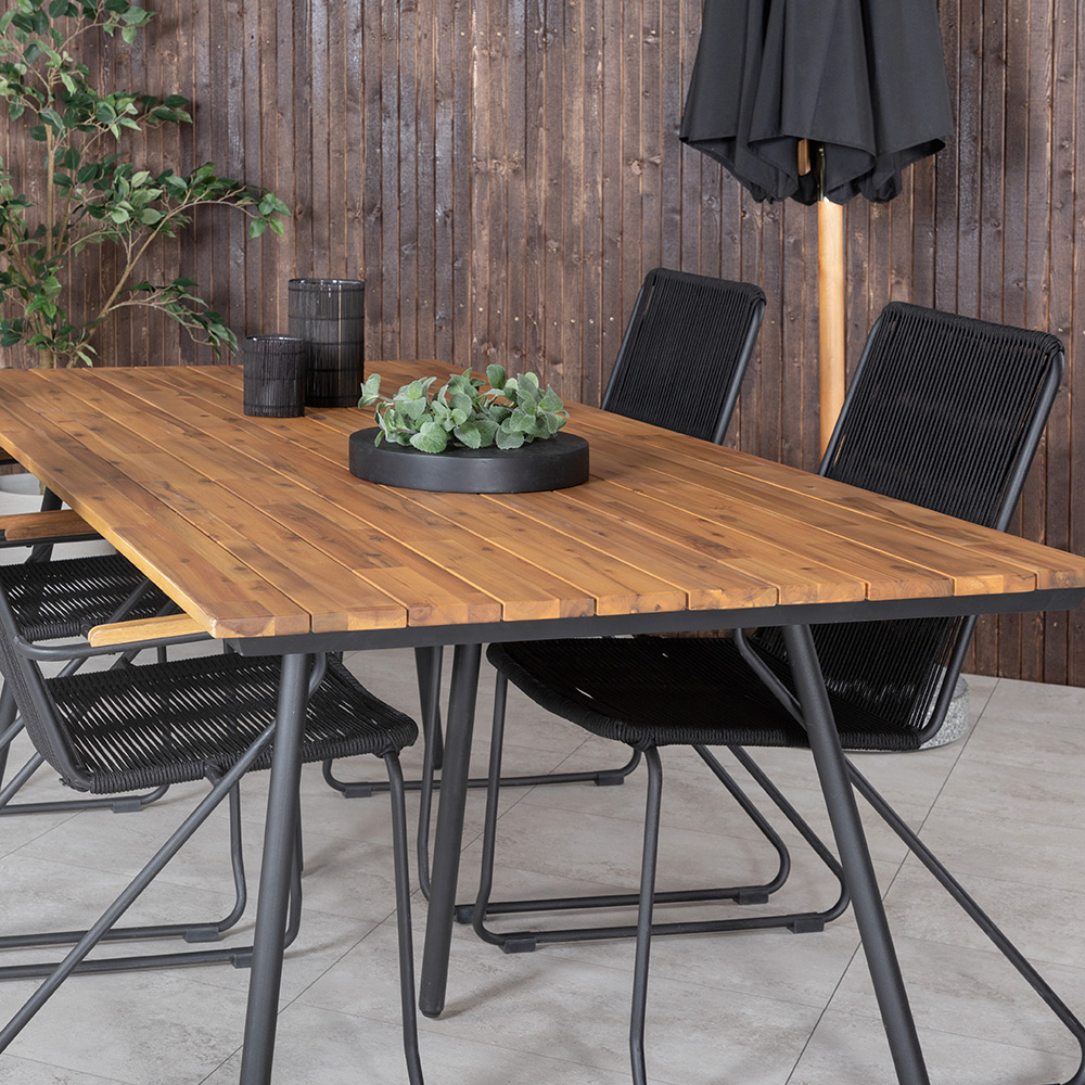 Matgrupp Venture Home Chane med 4 Billy Karmstolar