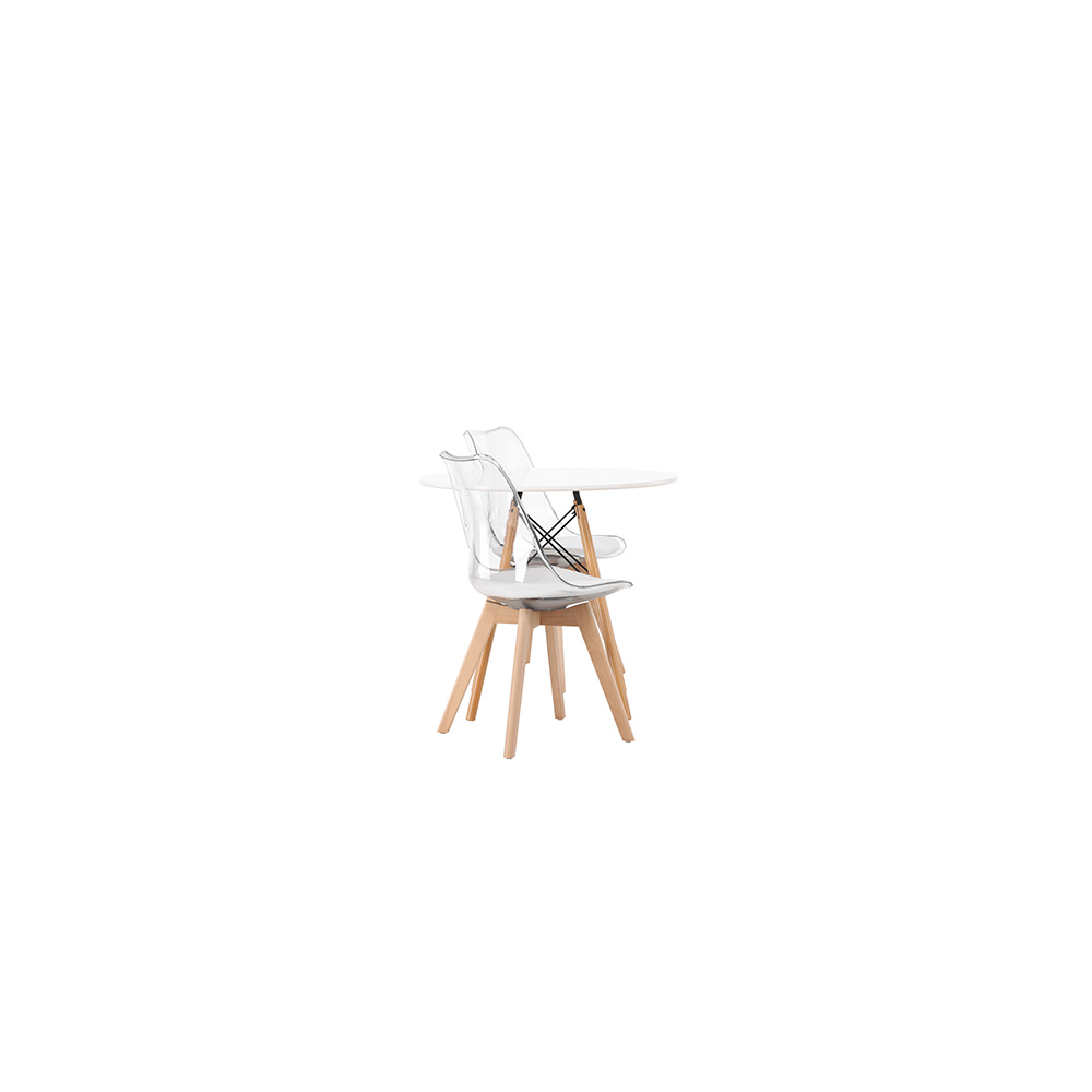 Matgrupp Venture Home Danburi Ø60 cm med 2 st Edvin stolar