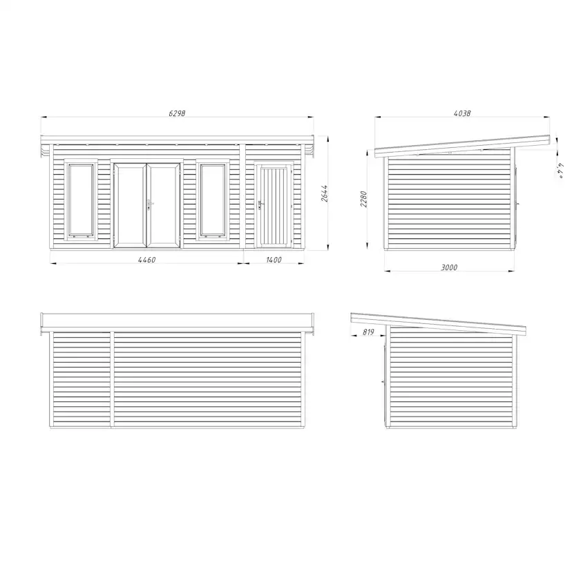 Stuga Palmako Aurelia 17,6 m² (inv. 16,7 m²)