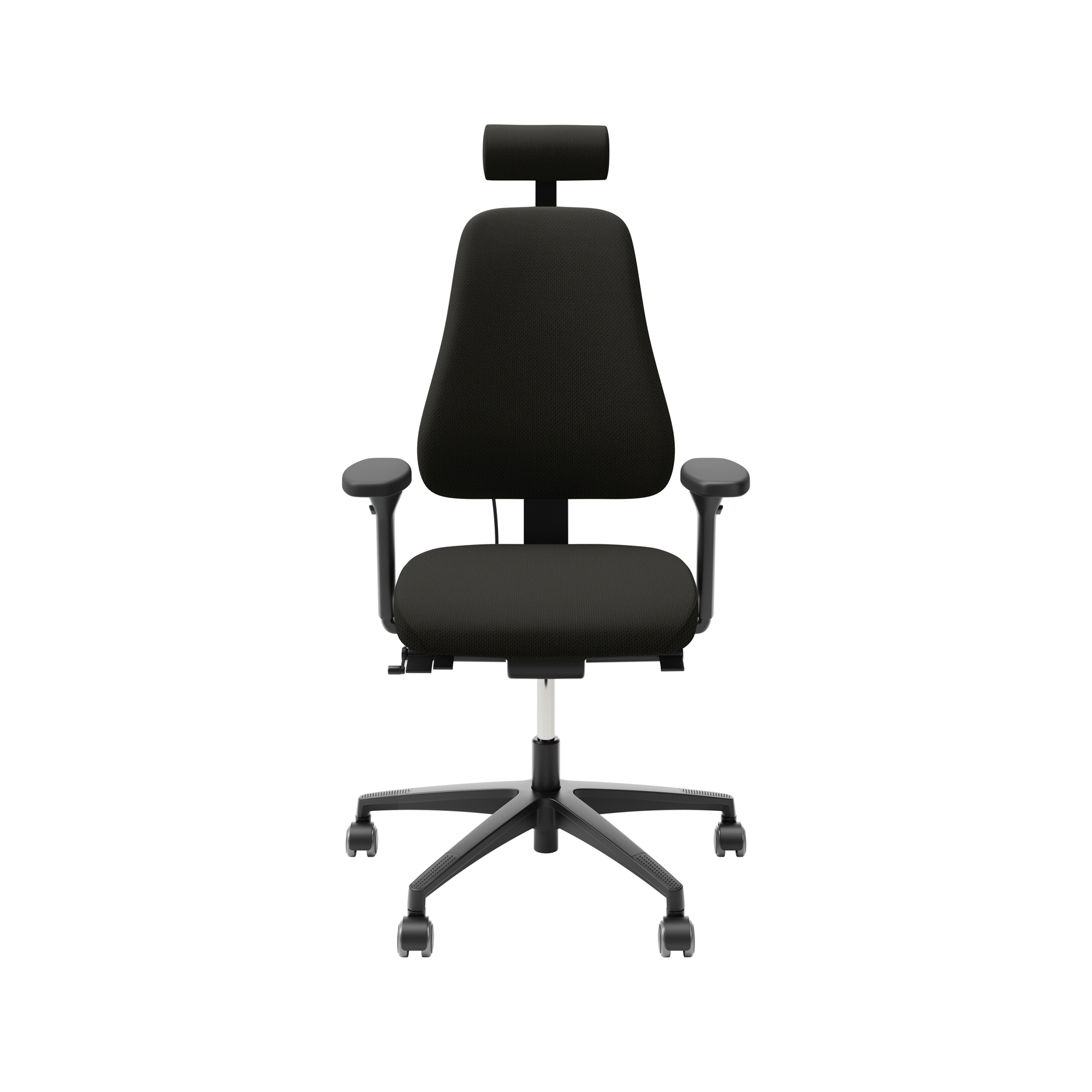 Kontorsstol Lanab Group LD 6340 Svart Stol med Justerbar Sits & Ryggstöd