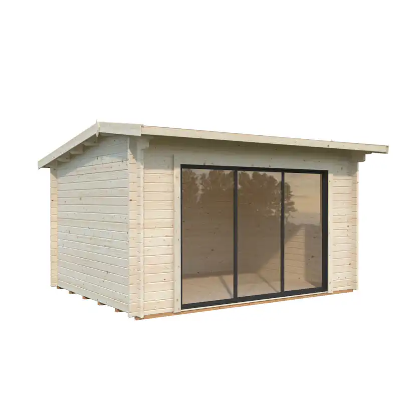 Ines 11,1 m2 Slide NO Obehandlad med Slide 1-lagers glas