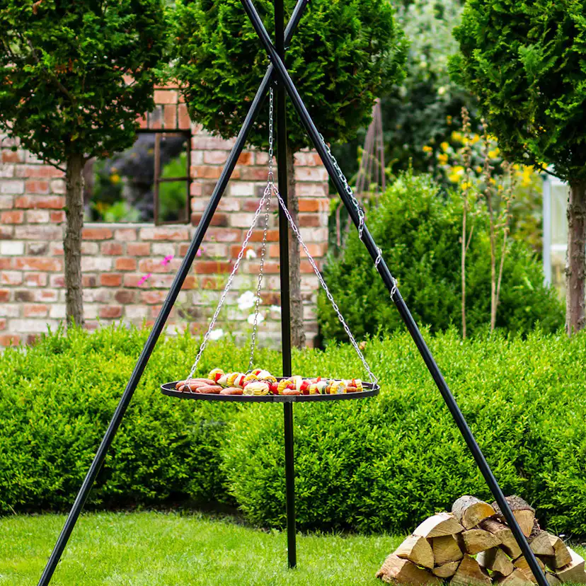 Tripod Grill gop CookKing Med Ø60 cm Galler i Råstål