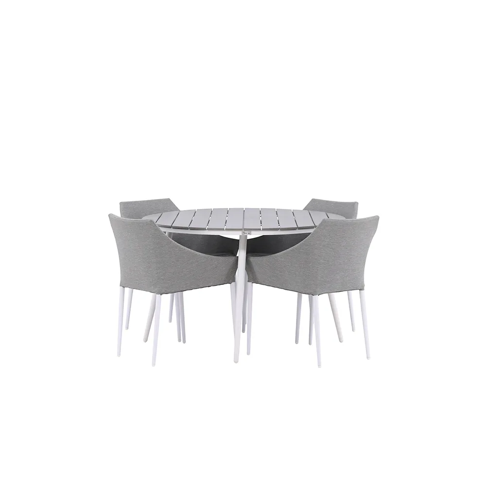 Matgrupp Venture Home Break Ø120 cm med 4 Spoga Stolar