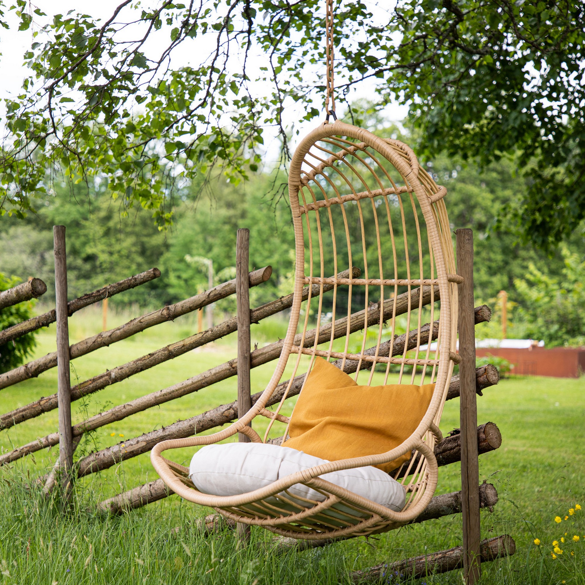 Pulau Hangingchair Rattan Nature / Creme Natur