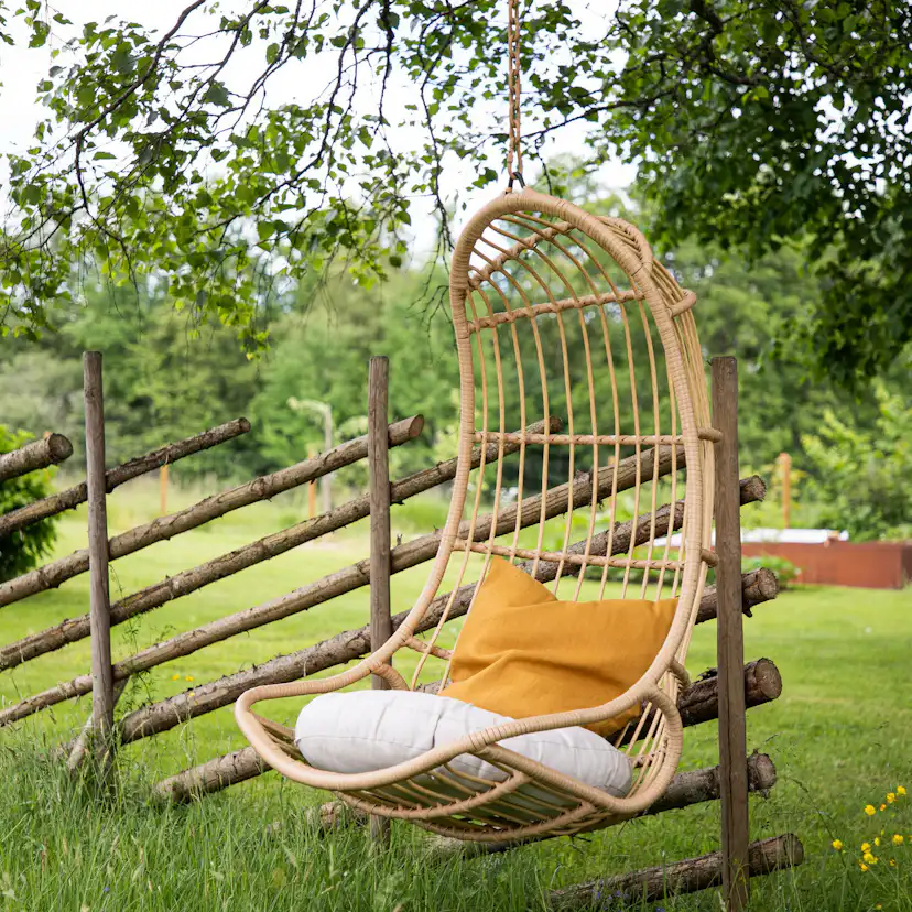 Pulau Hangingchair Rattan Nature / Creme Natur