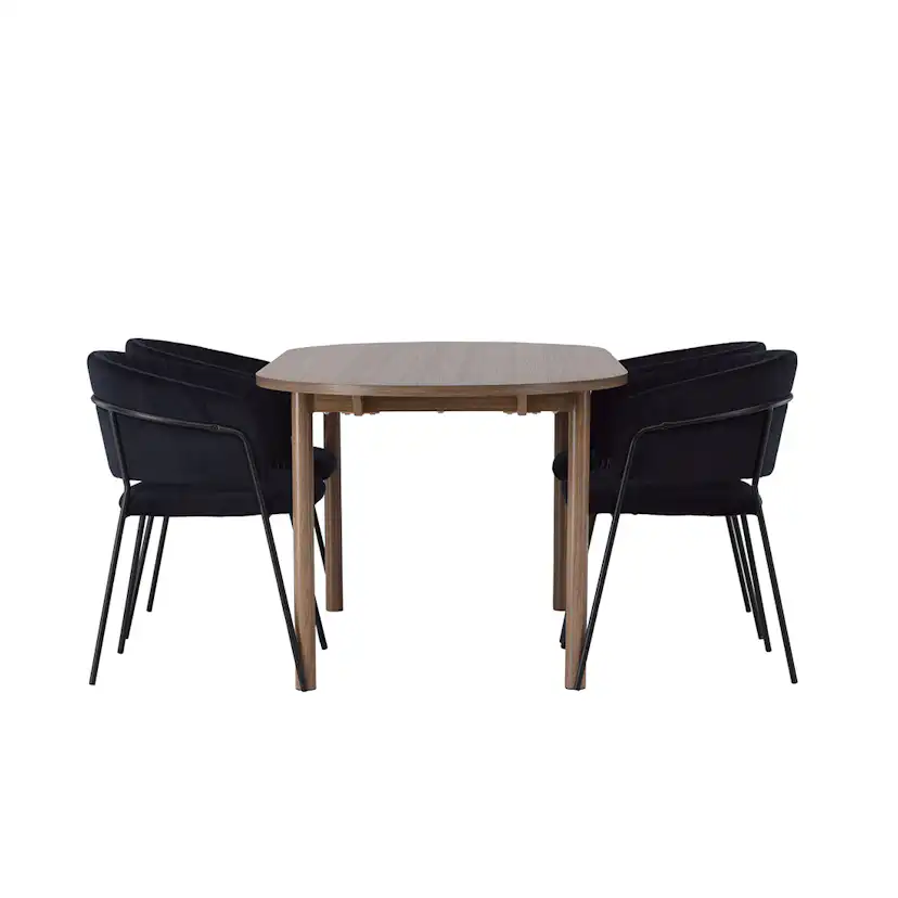 Matgrupp Venture Home Andy Ø120 cm med 4st Selma Matstolar