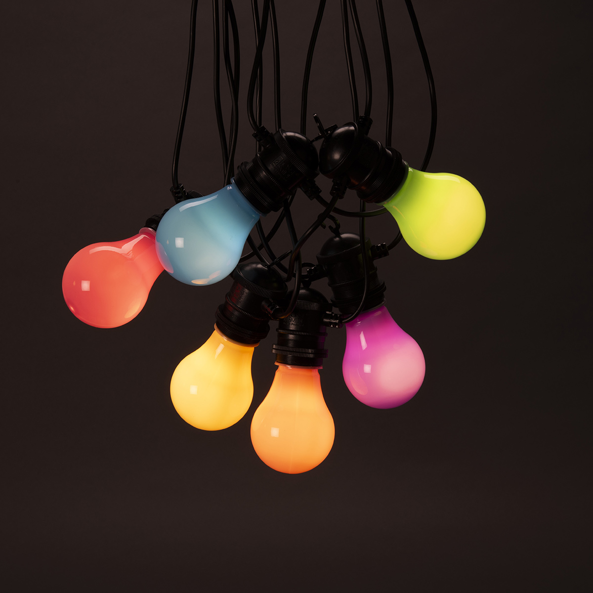 Ljusslinga Gnosjö Konstsmide E27 10 LED Flerfärgad/Pastell