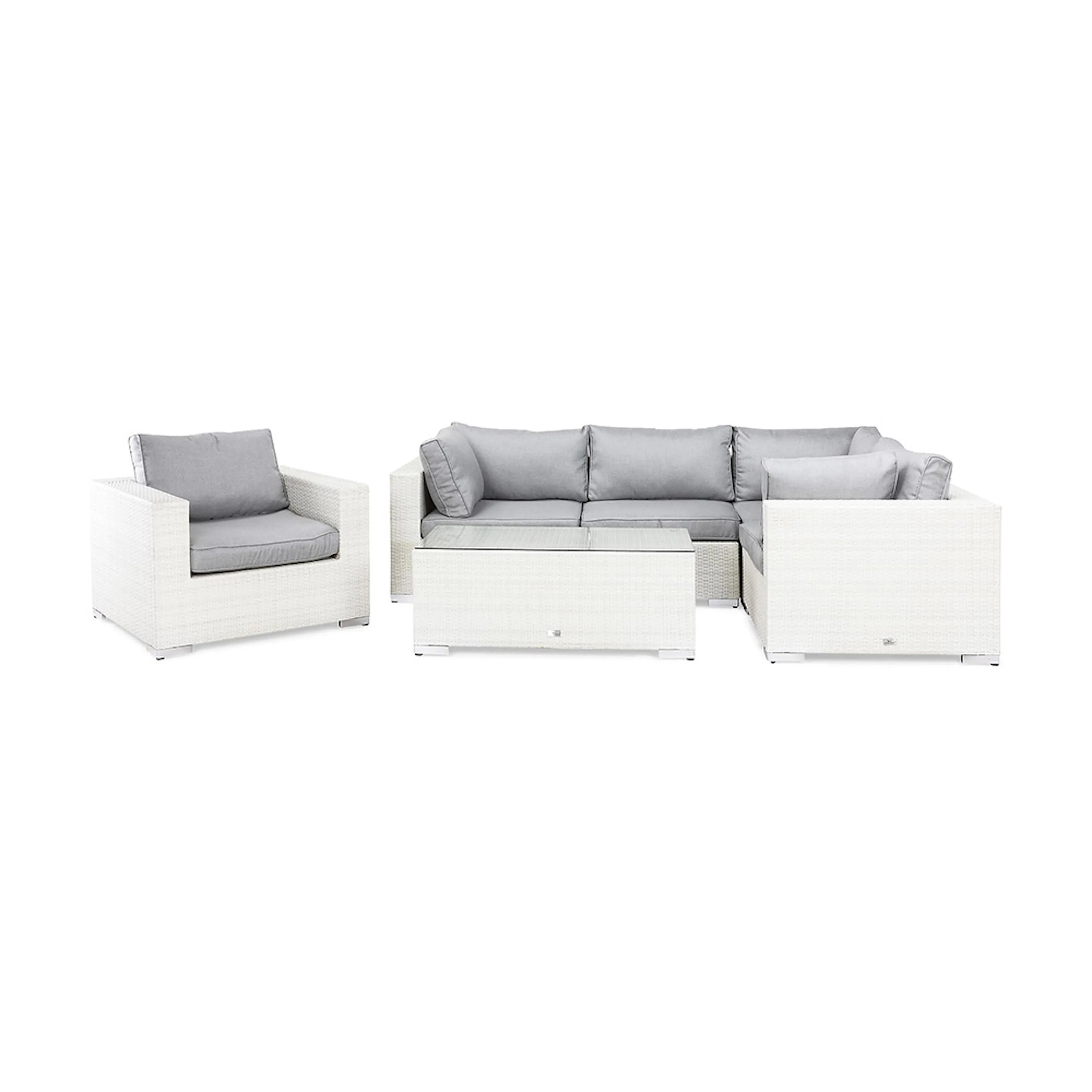 Loungegrupp Comfort Garden Bahamas Soffa 5-sits med Utebord med Utefåtölj Utomhus