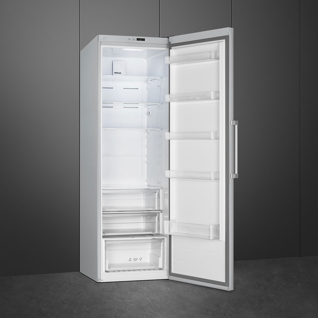 Fristående Kylskåp Smeg FS18EV2HX Rostfri med Automatisk Avfrostning