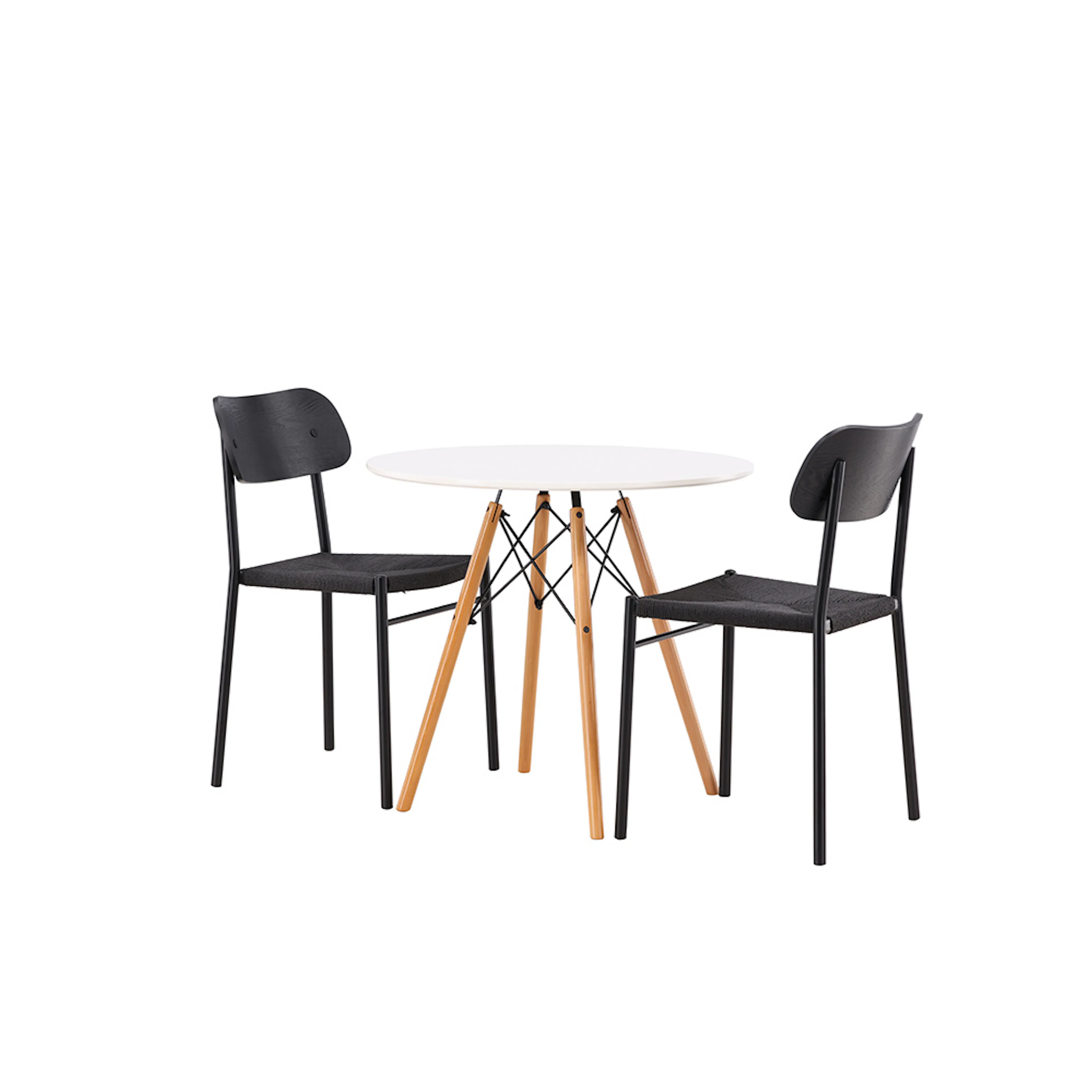 Matgrupp Venture Home Danburi Ø 60 cm med 2 Polly Stolar