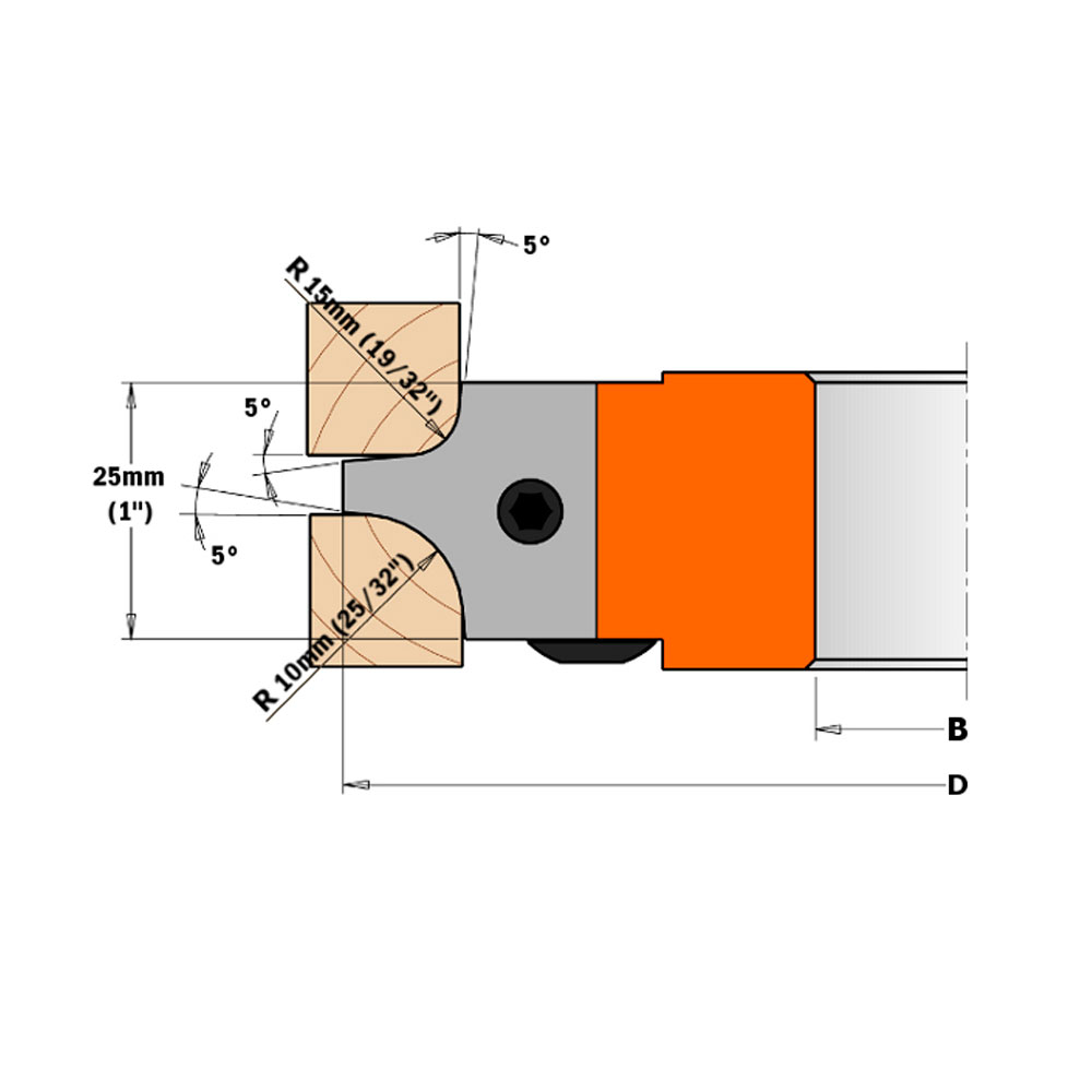 Skär CMT Orange Tools Radiefräs 2-pack 695.003.03