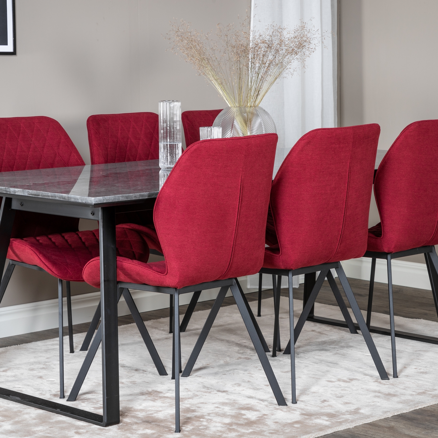 Matgrupp Venture Home Estelle med 6 Geneva Stolar PolyEstelletyg