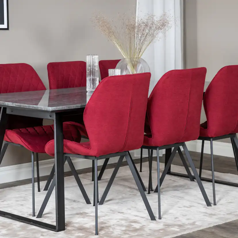 Matgrupp Venture Home Estelle med 6 Geneva Stolar PolyEstelletyg