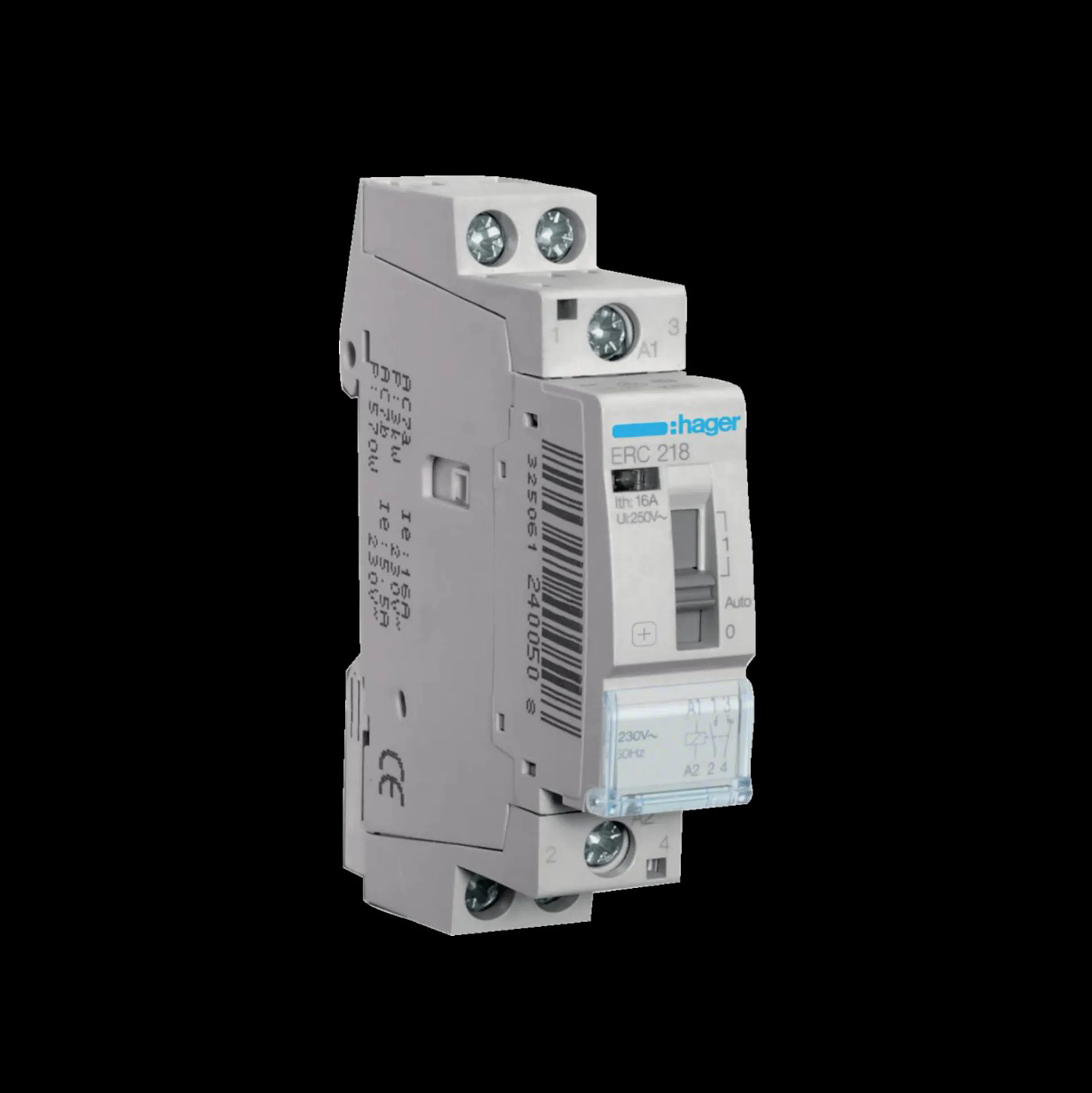 Relä Hager 16 A AC7-a med 1 Slutande och 1 Brytande Kontakter