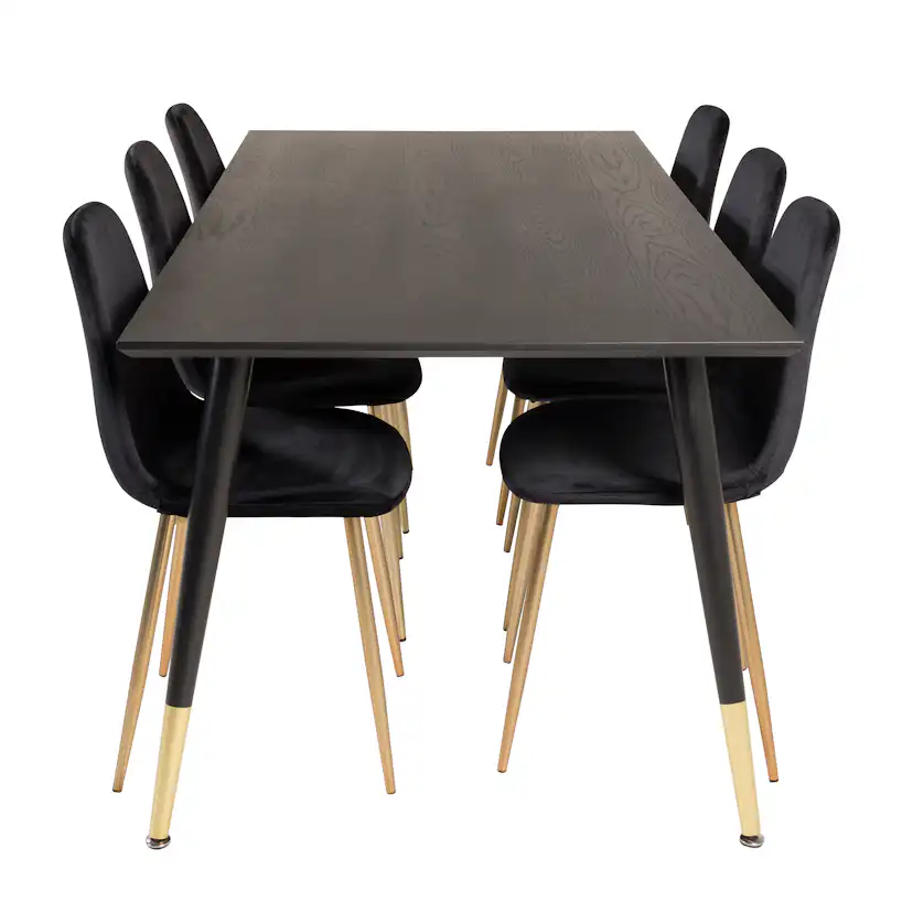Matgrupp Venture Home Disa med 6 Pobbie Stolar Sammet