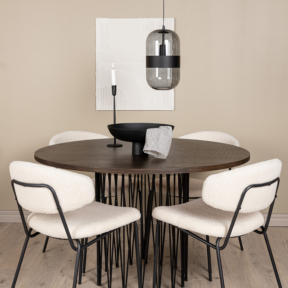 Matgrupp furniture/fashion Stone med 4 Chico Stolar Runt