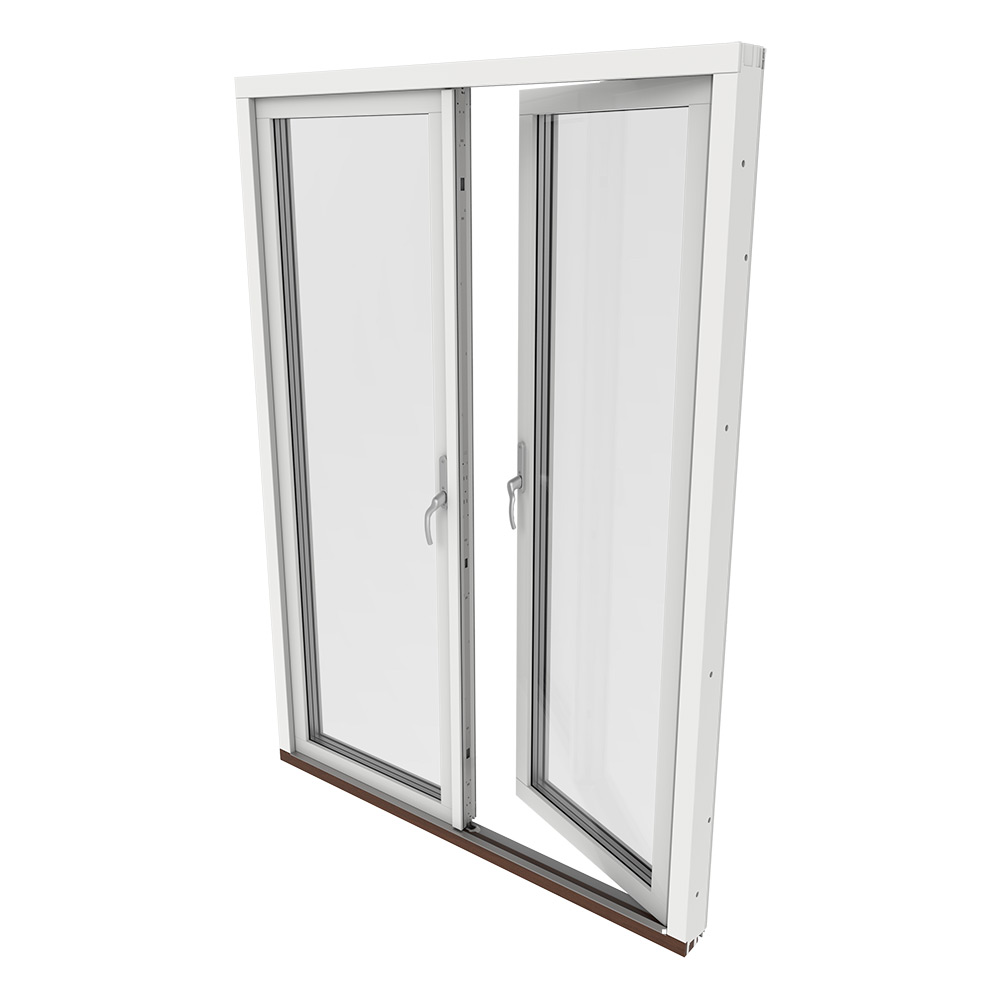 Parfönsterdörr Outline Helglasad 3-Glas Aluminium