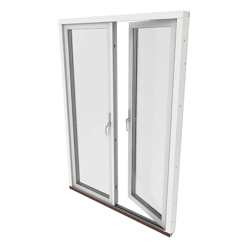 Parfönsterdörr Outline Helglasad 3-Glas Aluminium