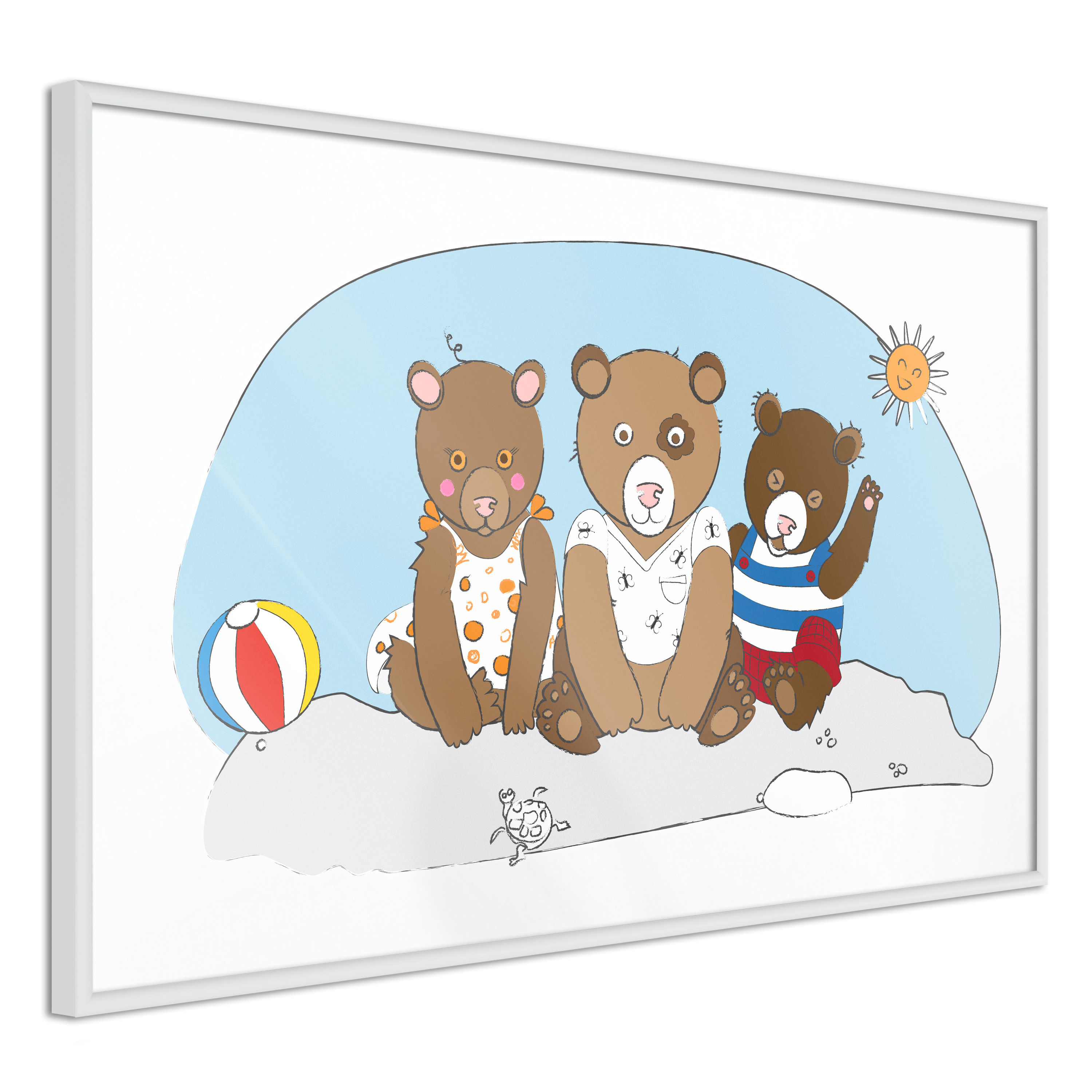 Poster Artgeist Affisch Teddy Bears on the Beach