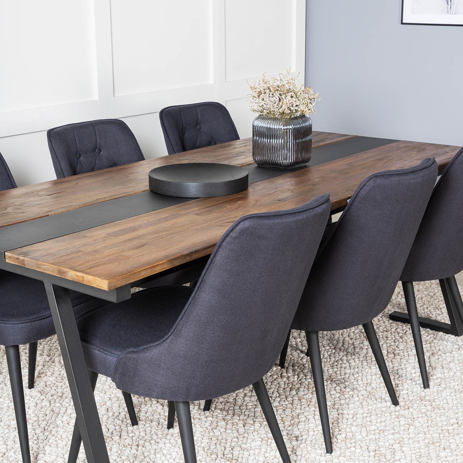 Matgrupp Venture Home Jane med 6 Vera Stolar Polyestertyg