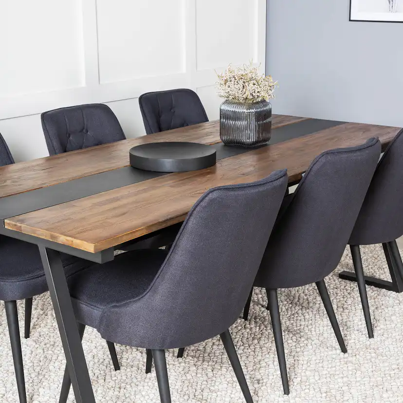 Matgrupp Venture Home Jane med 6 Vera Stolar Polyestertyg