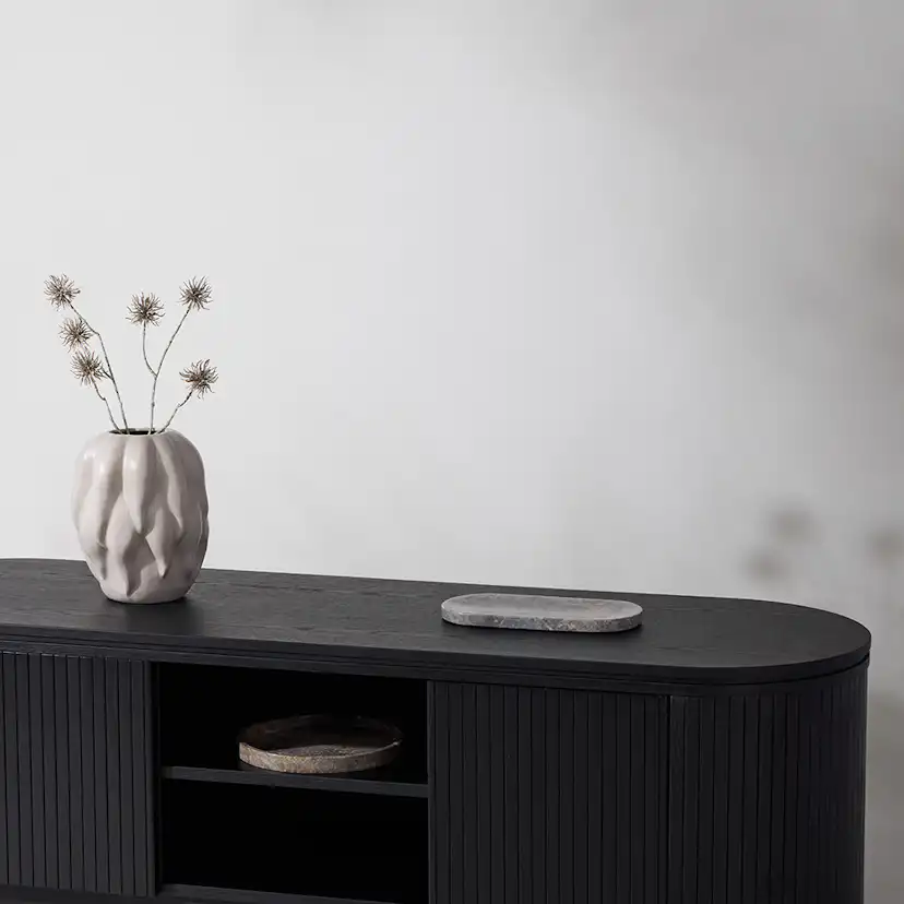 Mediamöbel Vind Fjällbacka Svart TV-Bänk/Sidobord MDF