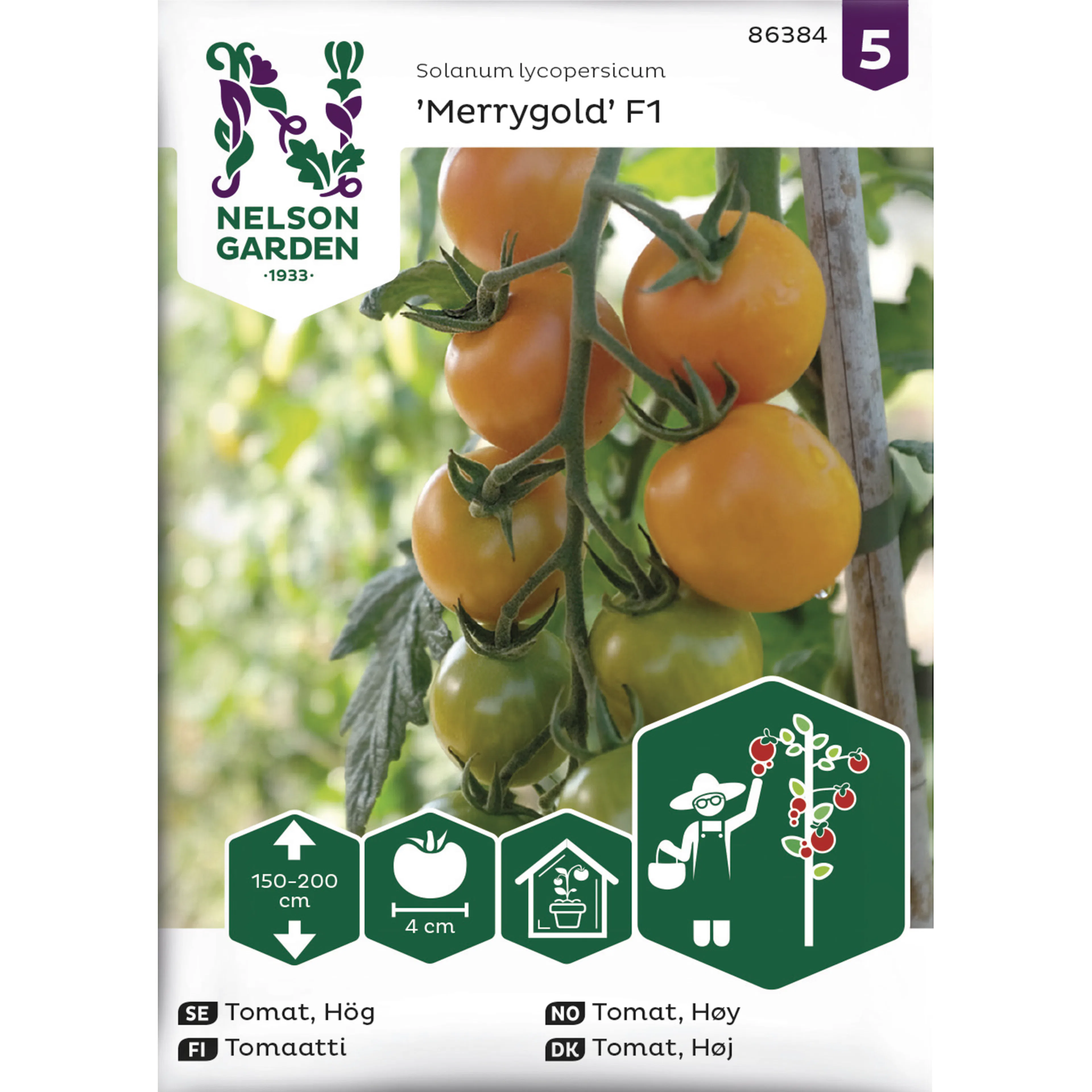 Frö Nelson Garden Tomat Hög Merrygold F1