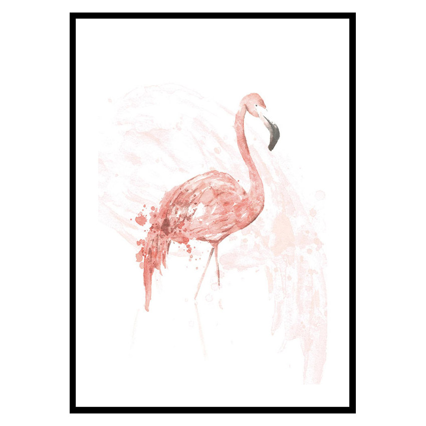 Poster Gallerix Watercolor Flamingo