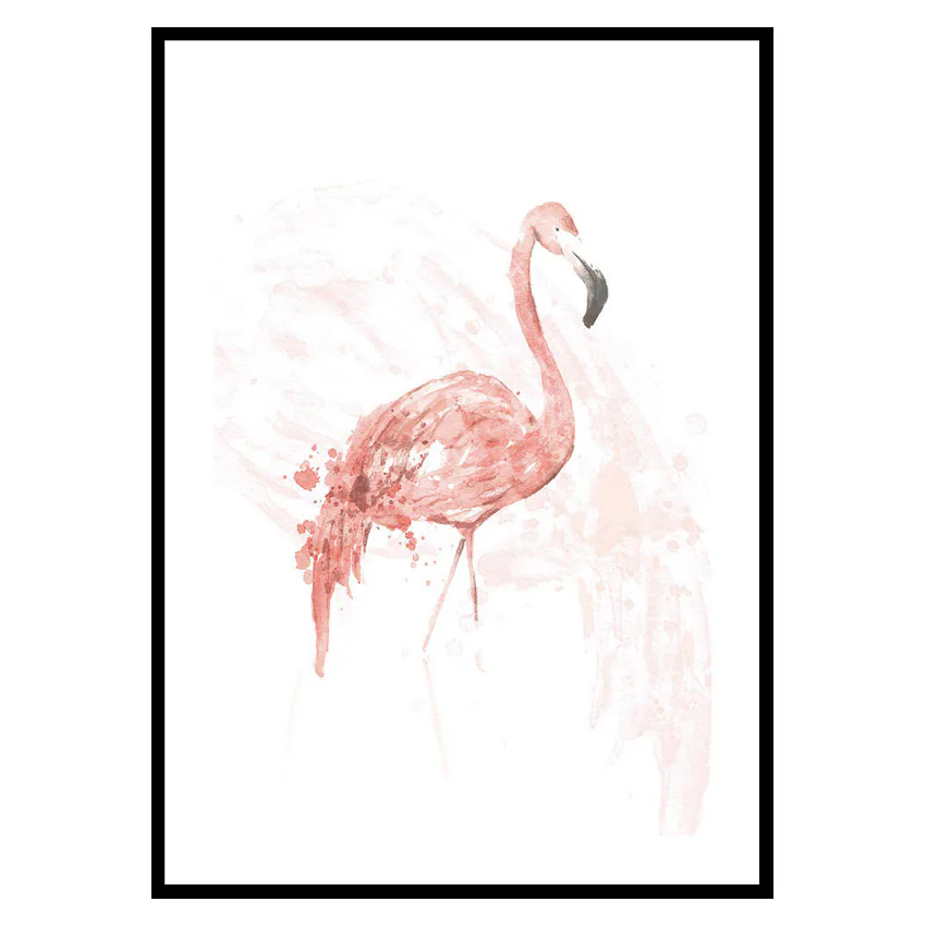 Poster Gallerix Watercolor Flamingo