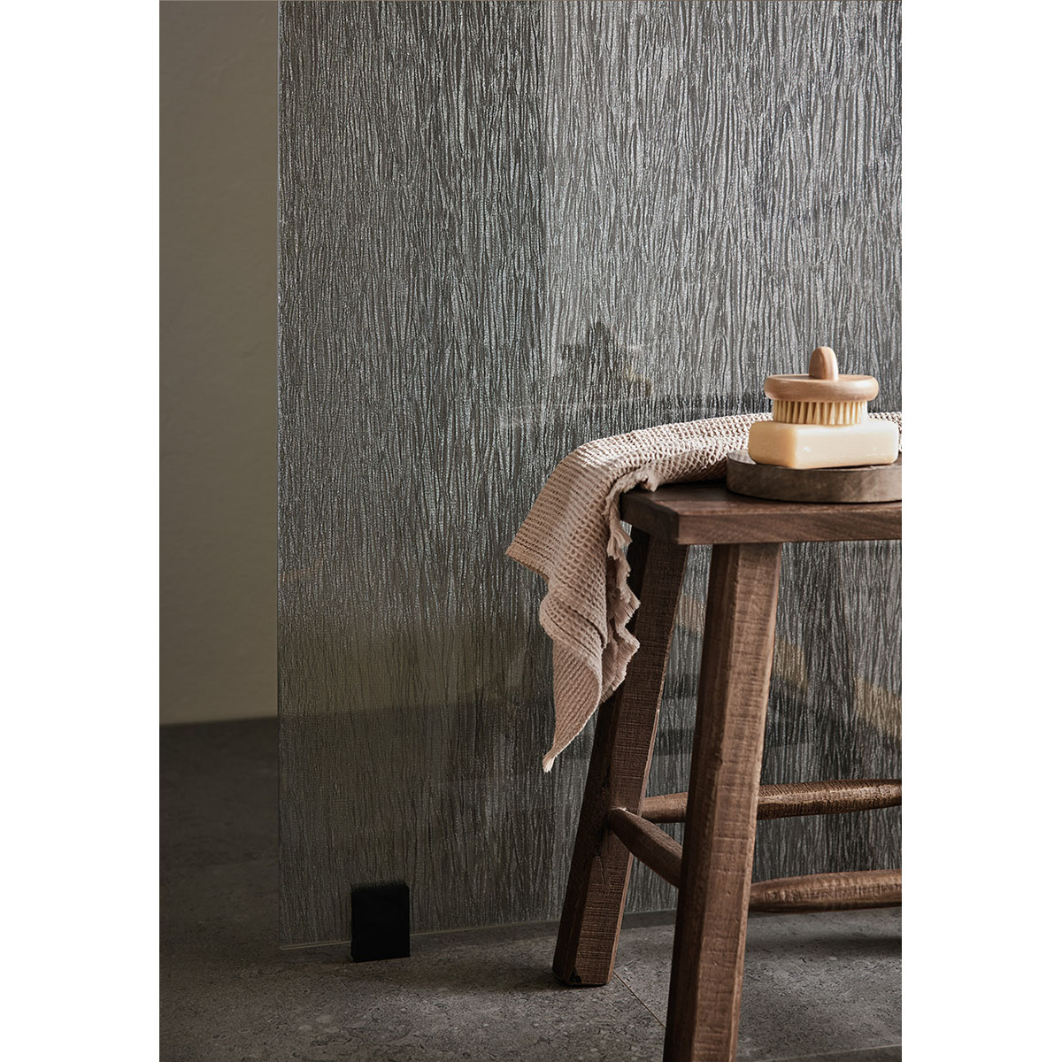 DUSCHVÄGG INFINITY LACE 90 SVART 884x2000, Svart, Lackerad