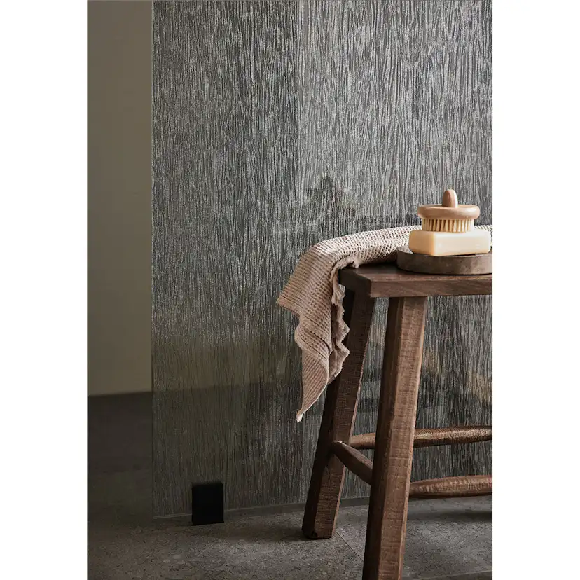 DUSCHVÄGG INFINITY LACE 90 SVART 884x2000, Svart, Lackerad