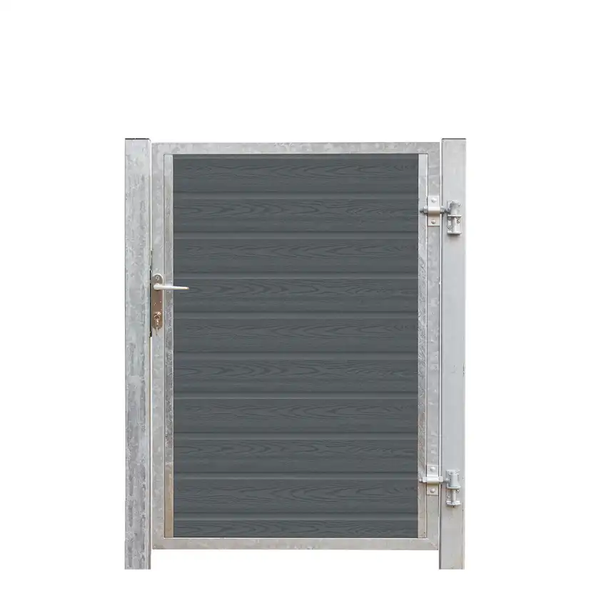 Artura kompositgrind - 99x135 cm + 16 cm stolpar för nedgjutning - högervänd